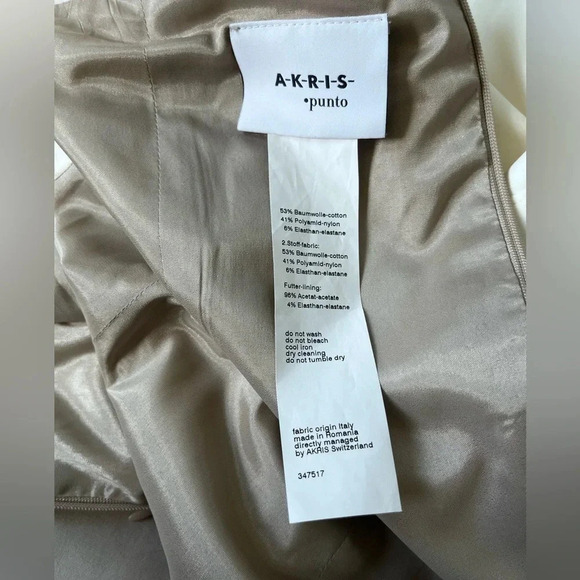 Akris Punto Neutral Sheath Midi Sleeveless Dress Women Size L - Picture 5 of 8